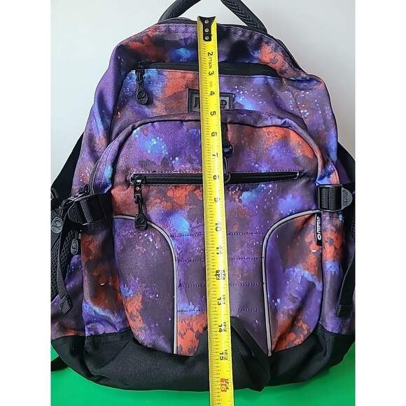 J World Cosmos Backpack Padded Laptop Area 5 compartments 17" Long 13" W - Picture 2 of 4